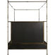 Reese Cerused Forest Black and Dark Antique Brass Queen Bed