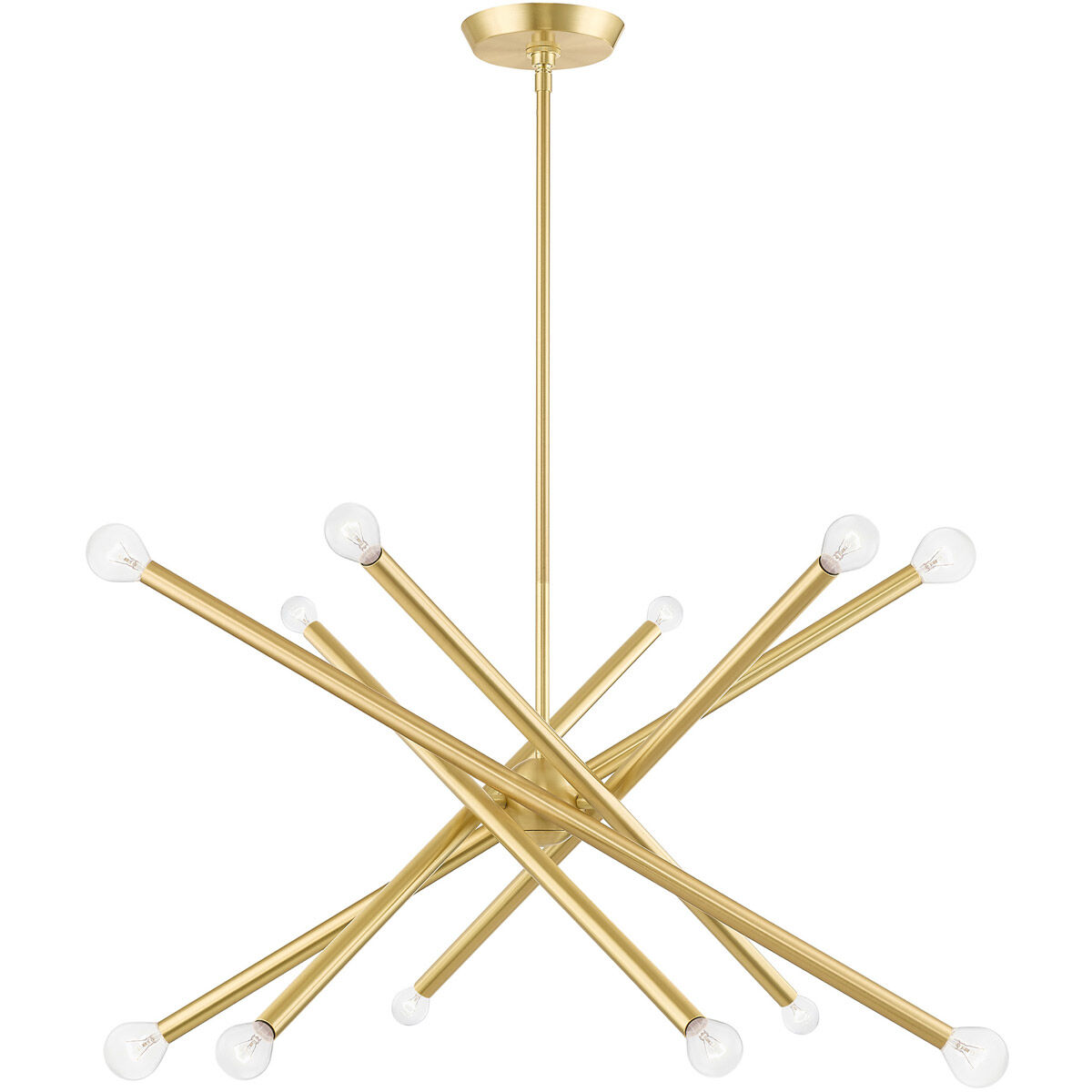 Soho 12 Light 28 inch Satin Brass Chandelier Ceiling Light