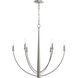 Jheni 6 Light 28 inch Brushed Nickel Chandelier Ceiling Light
