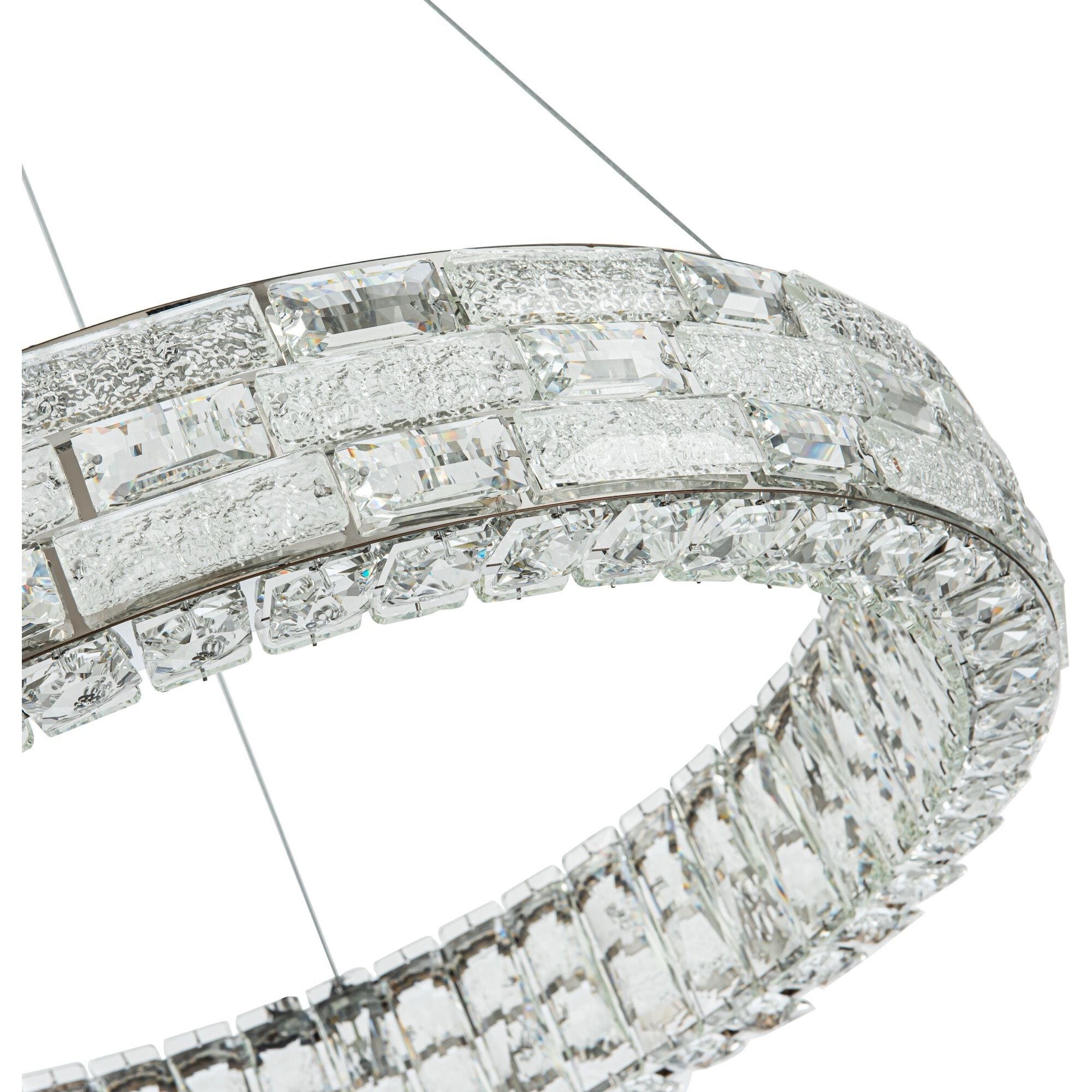 Elegance LED 23.62 inch Polished Nickel Chandelier Ceiling Light