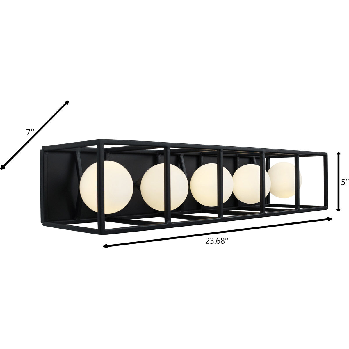 Plaza LED 23.63 inch Carbon and Havana Gold Bath Vanity Wall Light