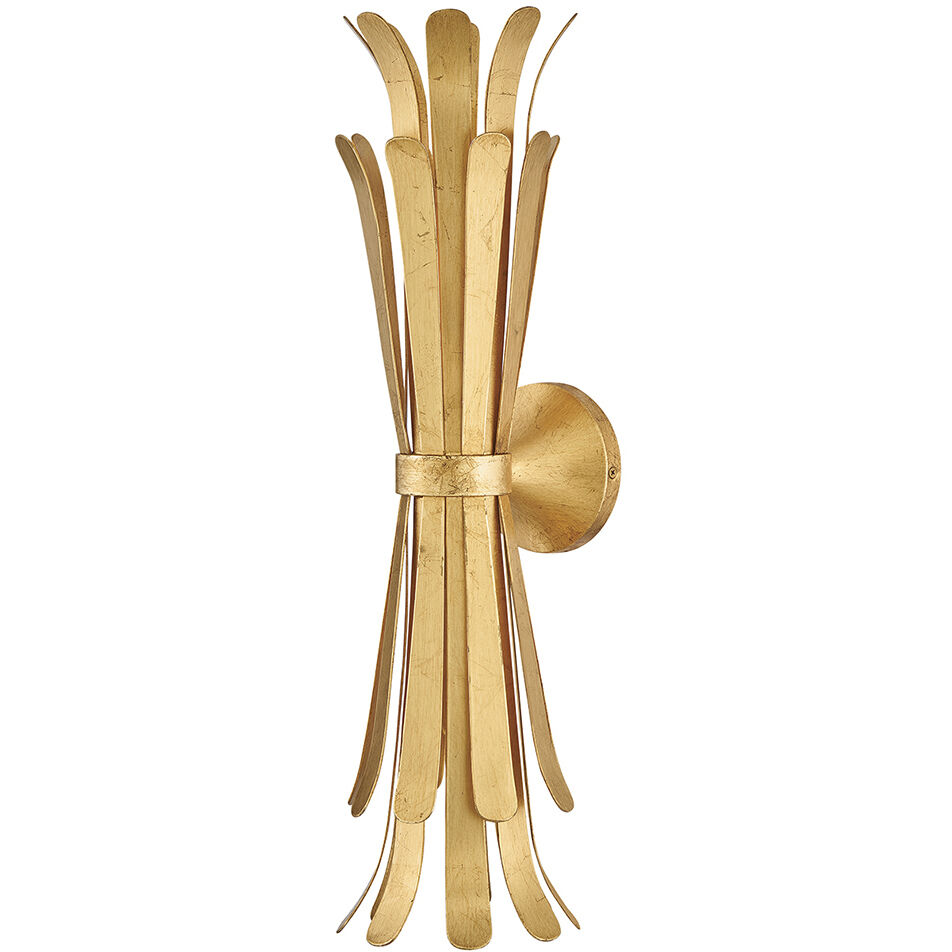 Reina Sconce Wall Light in Distressed Brass