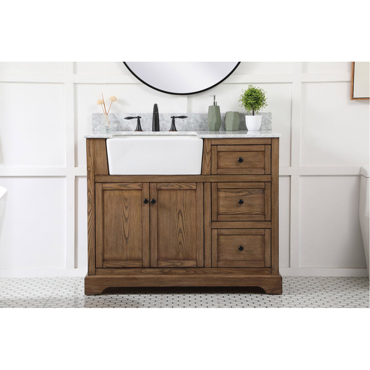 Franklin 42 X 22 X 35 inch Driftwood Bathroom Vanity Cabinet
