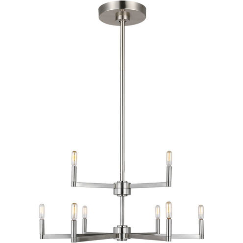 Fullton 9 Light 30 inch Brushed Nickel Chandelier Ceiling Light