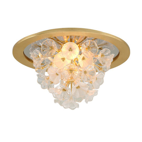 Jasmine LED 22 inch Gold Leaf Flush Mount Ceiling Light