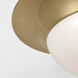Paloma Contreras Cluny LED 18 inch Hand-Rubbed Antique Brass Flush Mount Ceiling Light