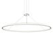 Luna LED 61.5 inch Bright Satin Aluminum Pendant Ceiling Light in 3000K