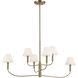 Eadie 6 Light 6 inch Champagne Bronze Chandelier Ceiling Light