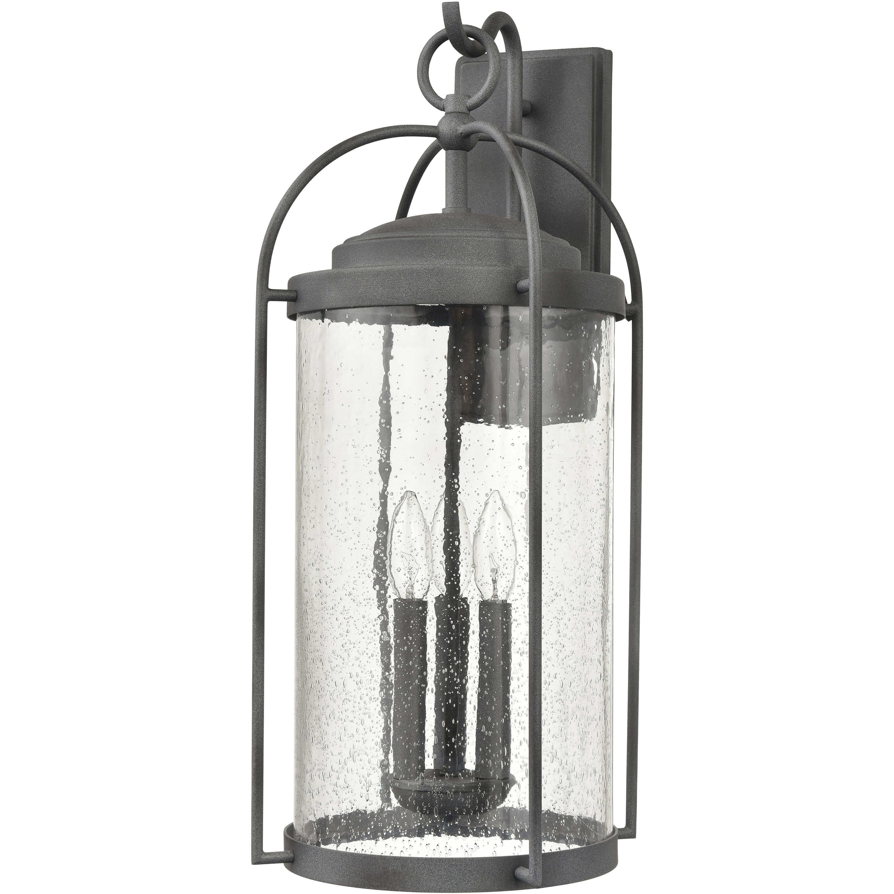 Catalonia 3 Light 24 inch Distressed Zinc Outdoor Wall Sconce