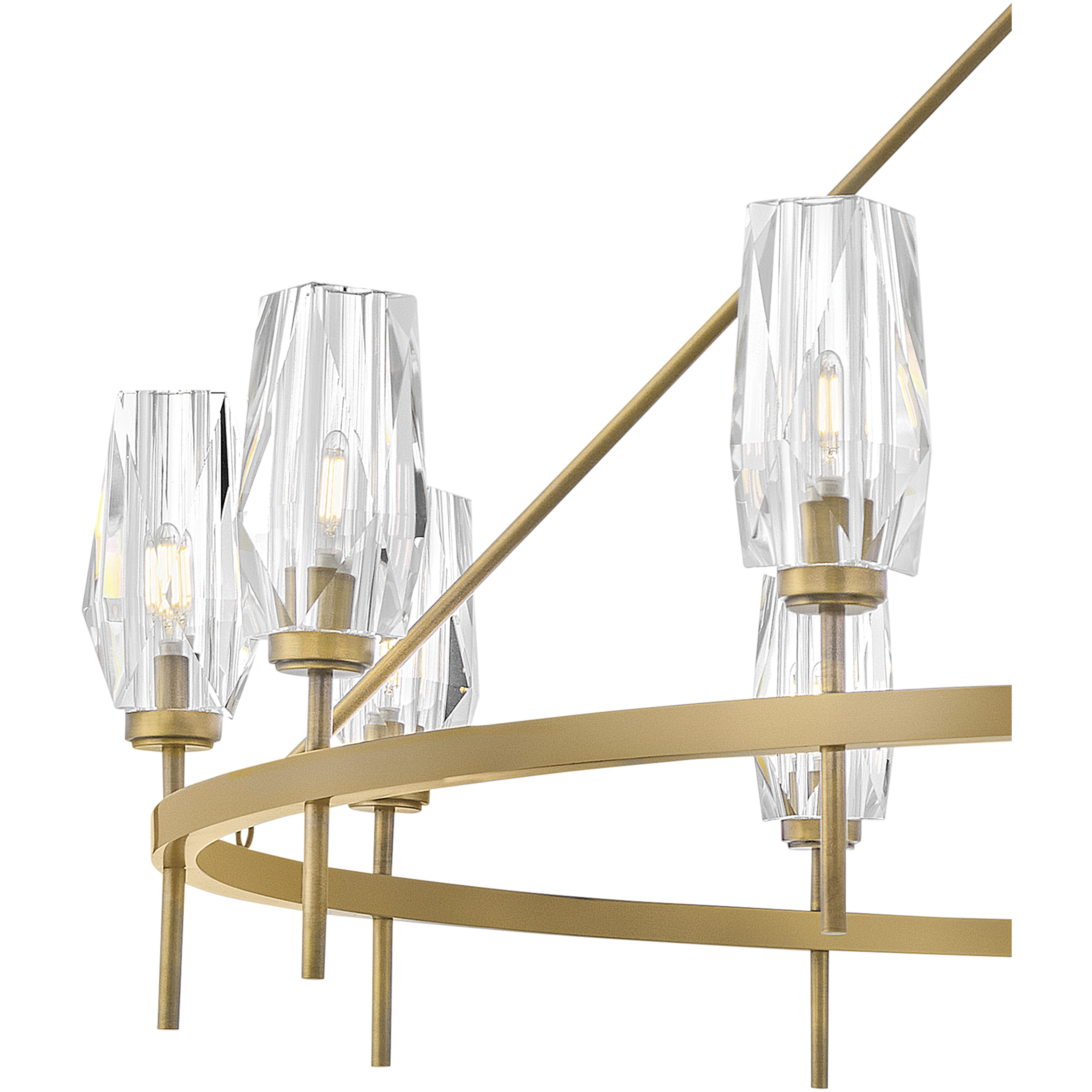Ana 12 Light 58 inch Heritage Brass Chandelier Ceiling Light