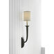 French Deco Horn 1 Light 5 inch Bronze Sconce Wall Light