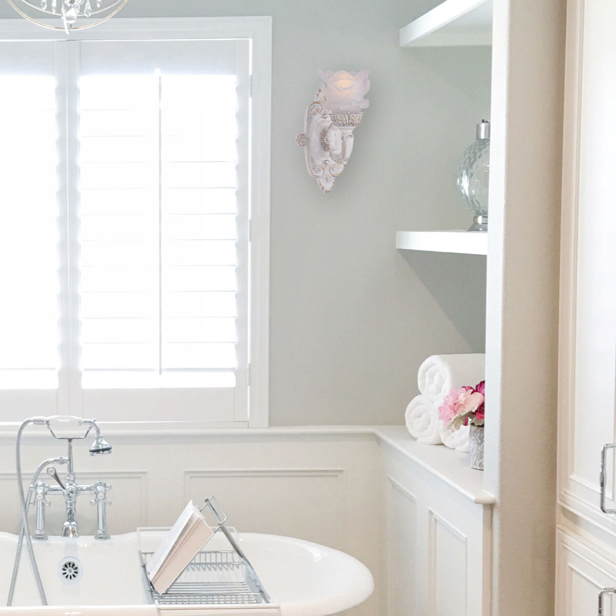 Mayfield Bath Sconce Wall Light in Antique White