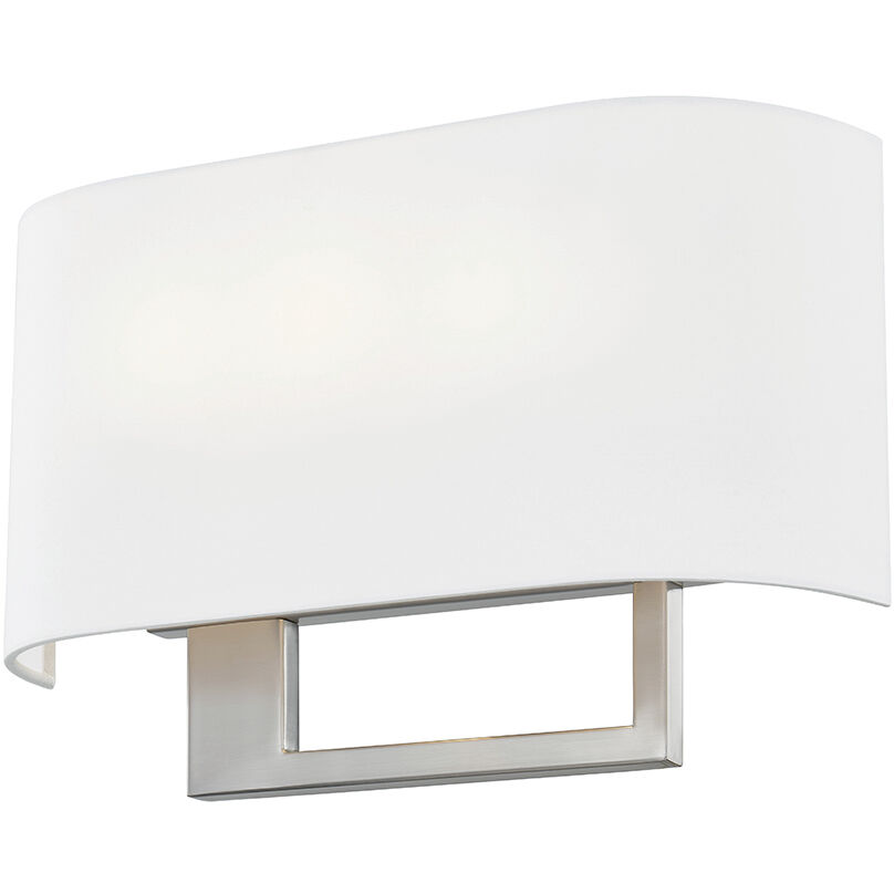 Textile Collection Wall Sconce Wall Light in Brushed Nickel, Callie Family