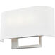 Textile Collection Wall Sconce Wall Light in Brushed Nickel, Callie Family