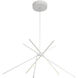 Canada LED 42.5 inch Matte White Chandelier Ceiling Light