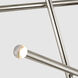 Kelly Wearstler Rousseau LED 36.25 inch Polished Nickel Articulating Chandelier Ceiling Light in Clear Glass, Large