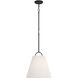 Scandinavian 1 Light 15 inch Matte Black Pendant Ceiling Light