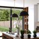 Devon LED 15.75 inch Matte Black and Satin Brass Pendant Ceiling Light