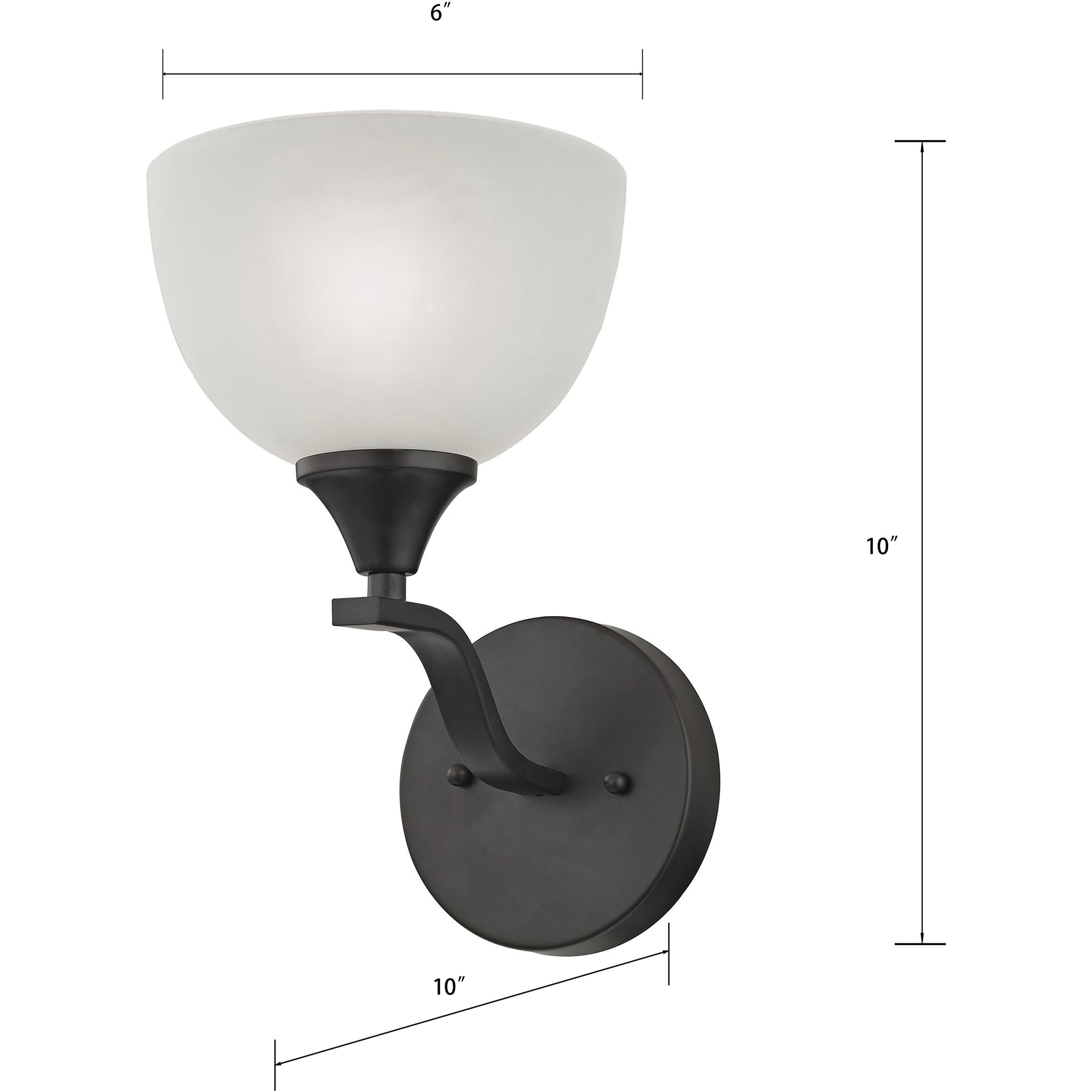 Bristol Lane 1 Light 6 inch Oil Rubbed Bronze Sconce Wall Light