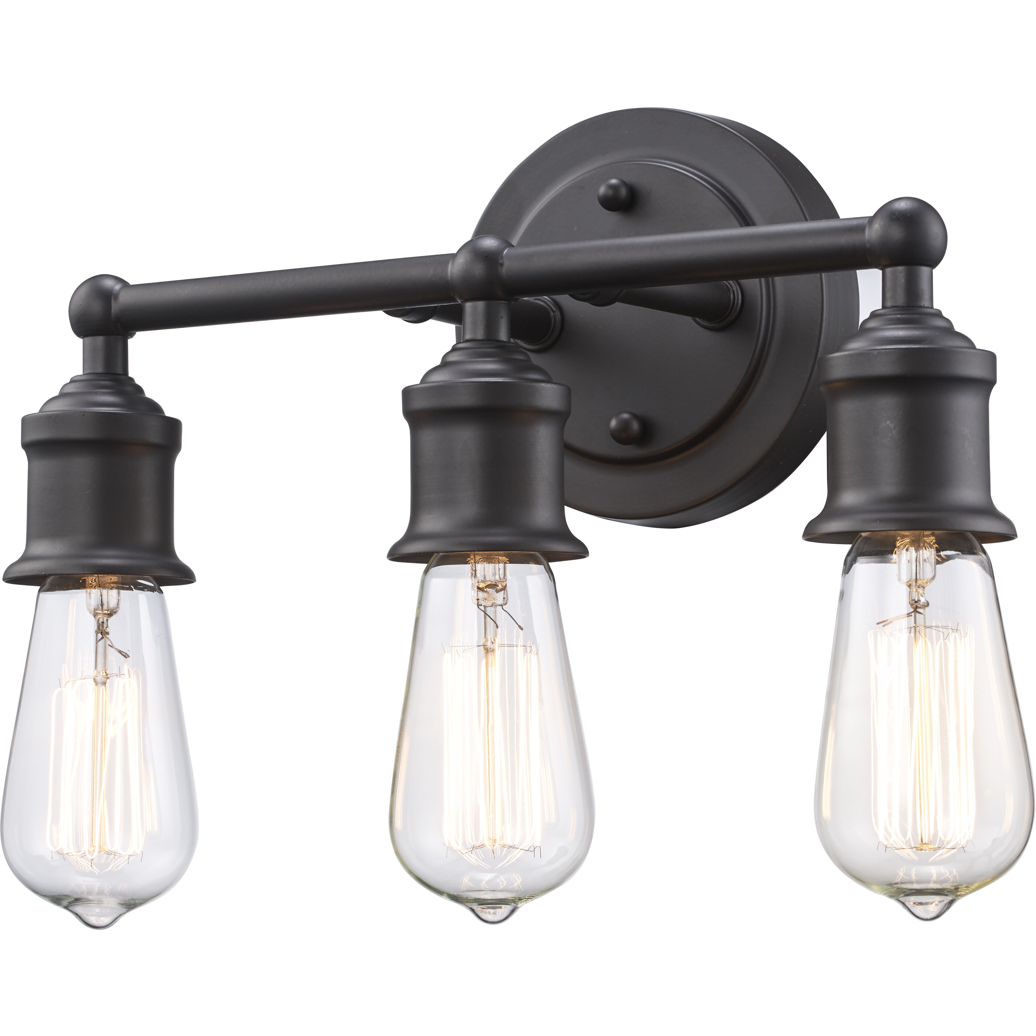 Underwood 3 Light 12 inch Rubbed Oil Bronze Vanity Bar Wall Light