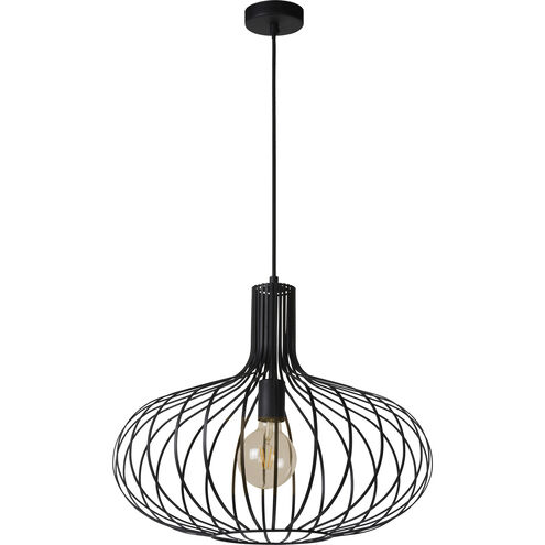 Ione 1 Light 19.75 inch Black Pendant Ceiling Light
