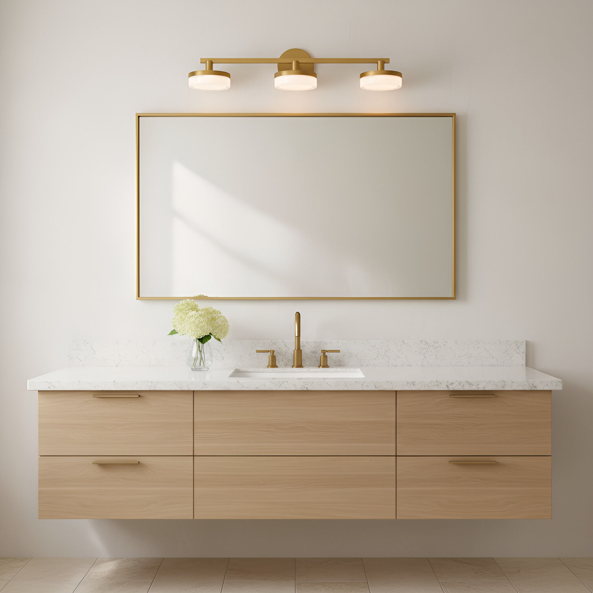 Sean Lavin Khan LED 24 inch Burnished Brass Bath Vanity Wall Light