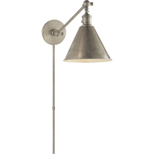 Chapman & Myers Boston3 17.5 inch 60.00 watt Antique Nickel Single Arm Library Light Wall Light