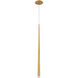 Cascade LED 1.5 inch Aged Brass Pendant Ceiling Light in Round, 37in.