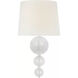 Julie Neill Talia LED 10 inch Plaster White and Clear Swirled Glass Sconce Wall Light