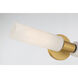 Wexmere 2 Light 21 inch Legacy Brass and Dark Matte Black Vanity Wall Light