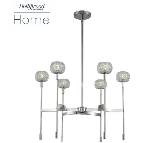 Mae LED 26 inch Chrome Chandelier Ceiling Light