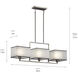 Kailey 3 Light 9 inch Brushed Nickel Chandelier Linear (Single) Ceiling Light, Single