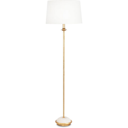 Southern Living Fisher 62 inch 100.00 watt Gold Leaf Floor Lamp Portable Light
