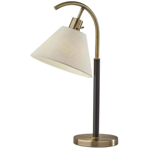 Jerome 22 inch 60 watt Black / Antique Brass Accent Table Lamp Portable Light