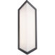 Corte LED 15.38 inch Black Outdoor Wall Light in 3500K, dweLED