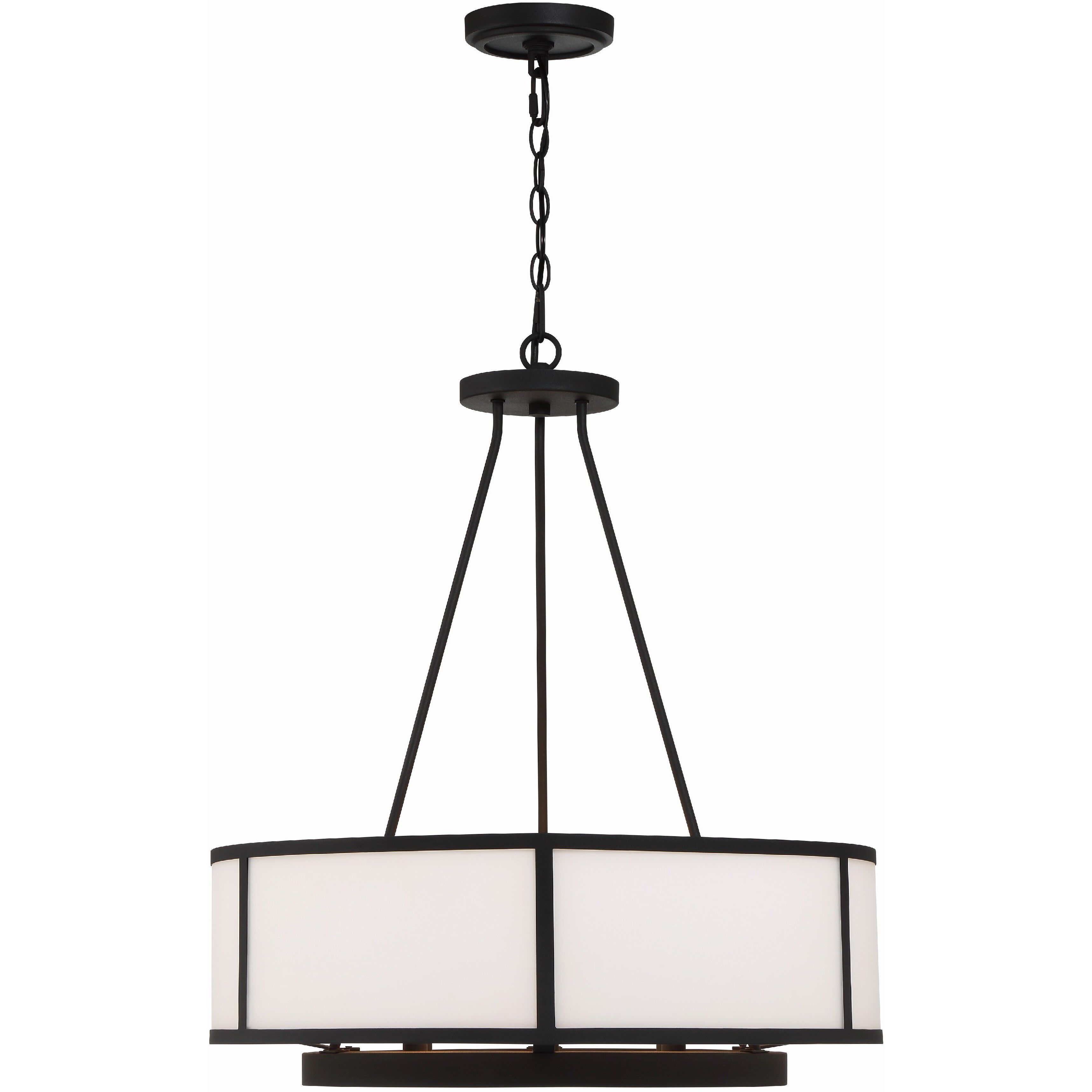 Bryant 6 Light 24 inch Black Forged Chandelier Ceiling Light