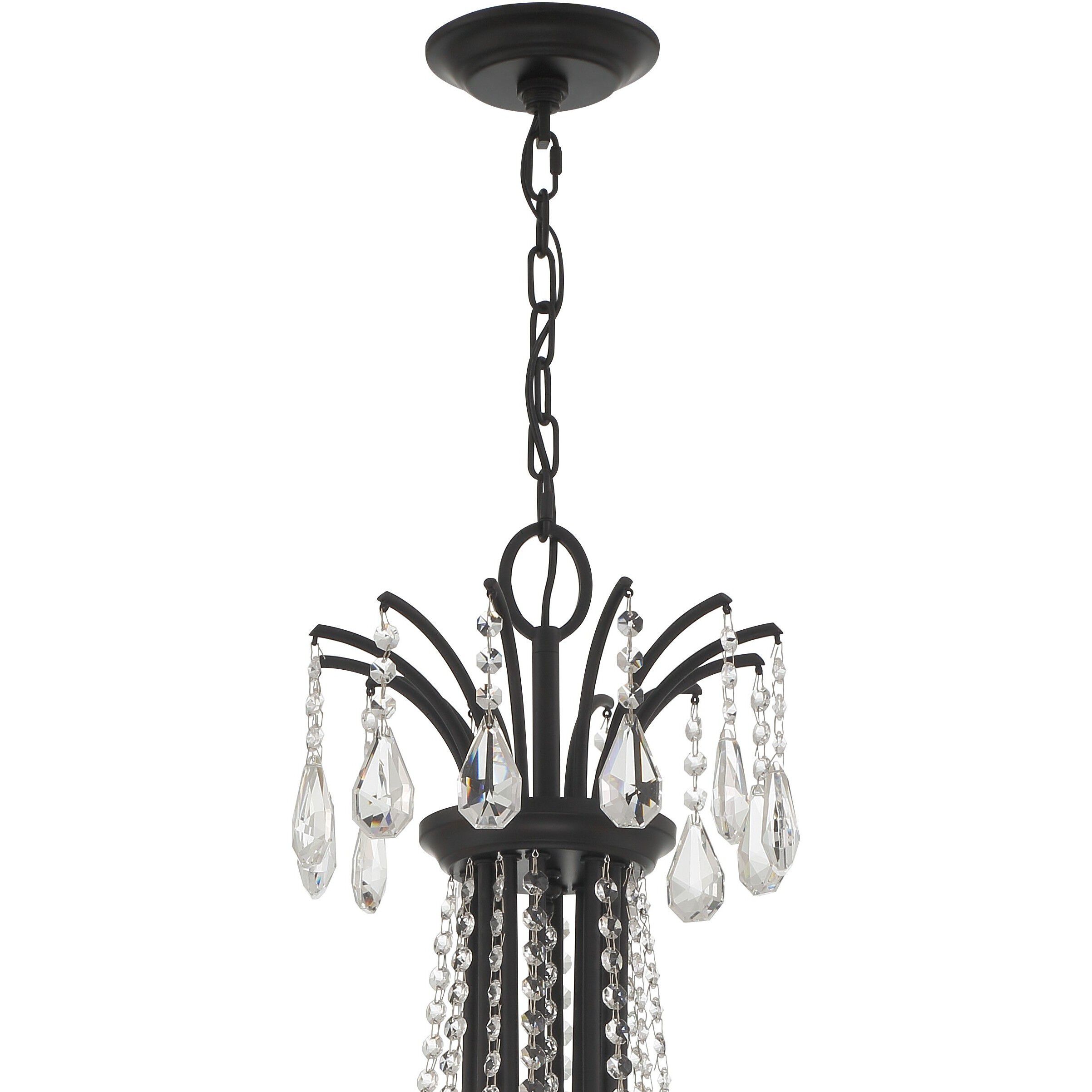 Karrington 12 Light 30 inch Matte Black Chandelier Ceiling Light
