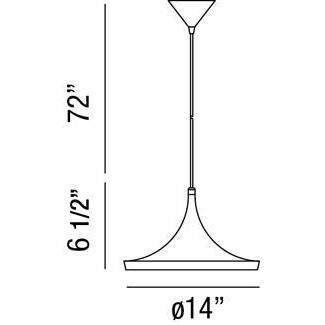 Ramos 1 Light 14 inch Brushed Nickel Pendant Ceiling Light