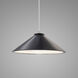 Radiance Collection 1 Light 11.75 inch Carbon Matte Black with Brushed Nickel Pendant Ceiling Light