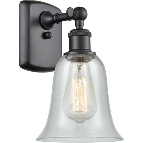 Ballston Hanover LED 6.25 inch Matte Black Sconce Wall Light in Fishnet Glass, Ballston