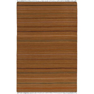 Miguel 90 X 60 inch Brown and Blue Area Rug, Wool and Cotton