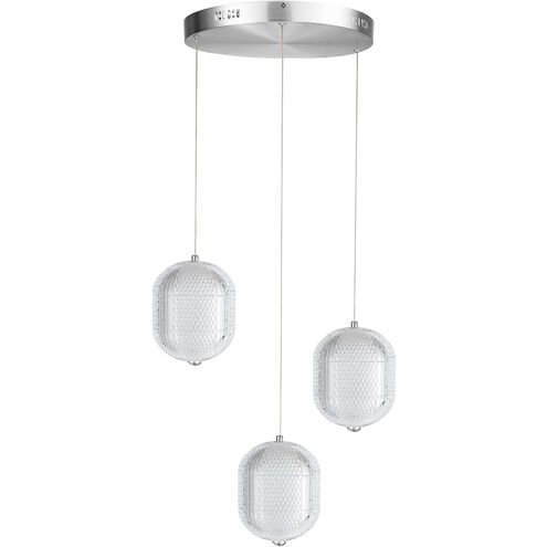 Peri LED 15 inch Polished Chrome Multi Pendant Ceiling Light
