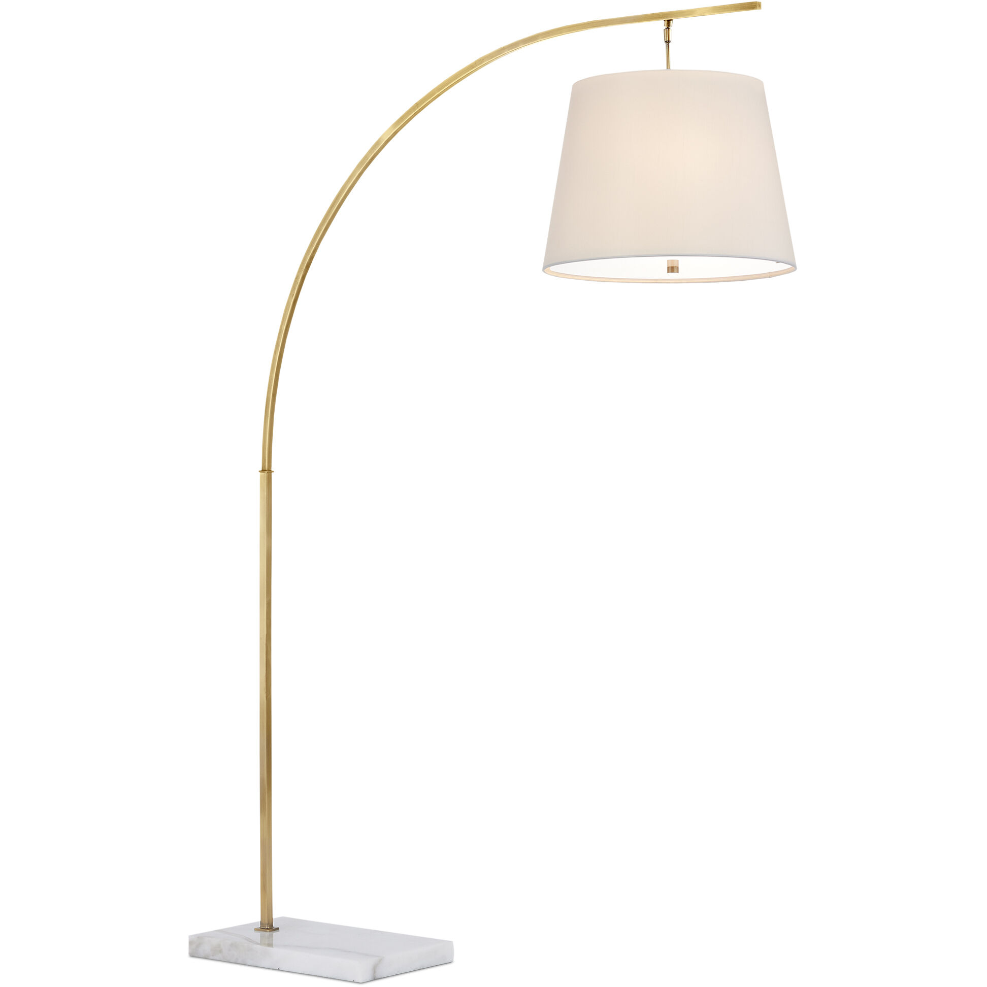 Cloister 70 inch 75 watt Antique Brass/White Floor Lamp Portable Light