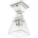 Mission 1 Light 5 inch Polished Chrome Flush Mount Ceiling Light