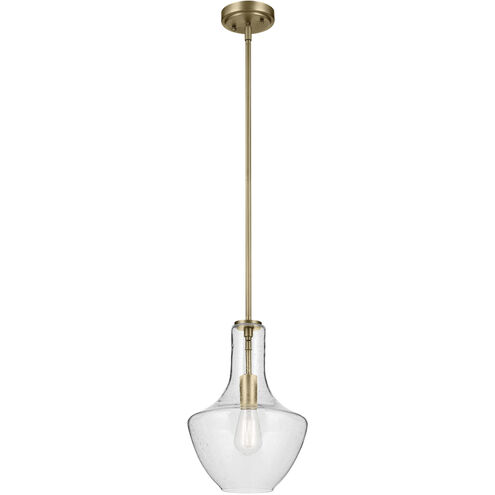 Everly 1 Light Natural Brass Pendant Ceiling Light