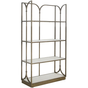 Belinda Cerused White / Brushed Brass Bookcase