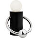 Septum 10.38 inch 7.00 watt Matte Black/Chrome Table Lamp Portable Light in Matte Black and Chrome