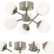 Pearl 5 Light 15.86 inch Satin Nickel Semi-Flush Mount Ceiling Light