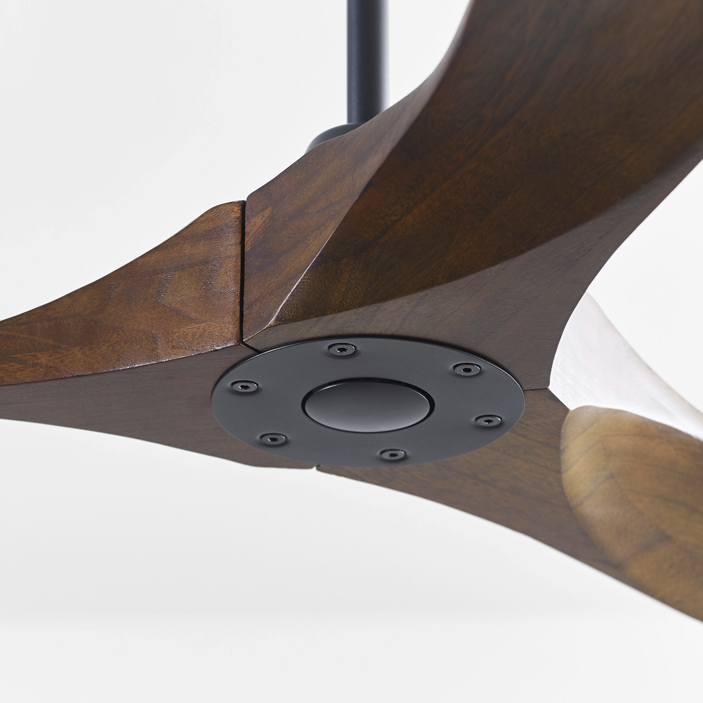 Maverick 70 inch Matte Black with Dark Walnut Blades Ceiling Fan