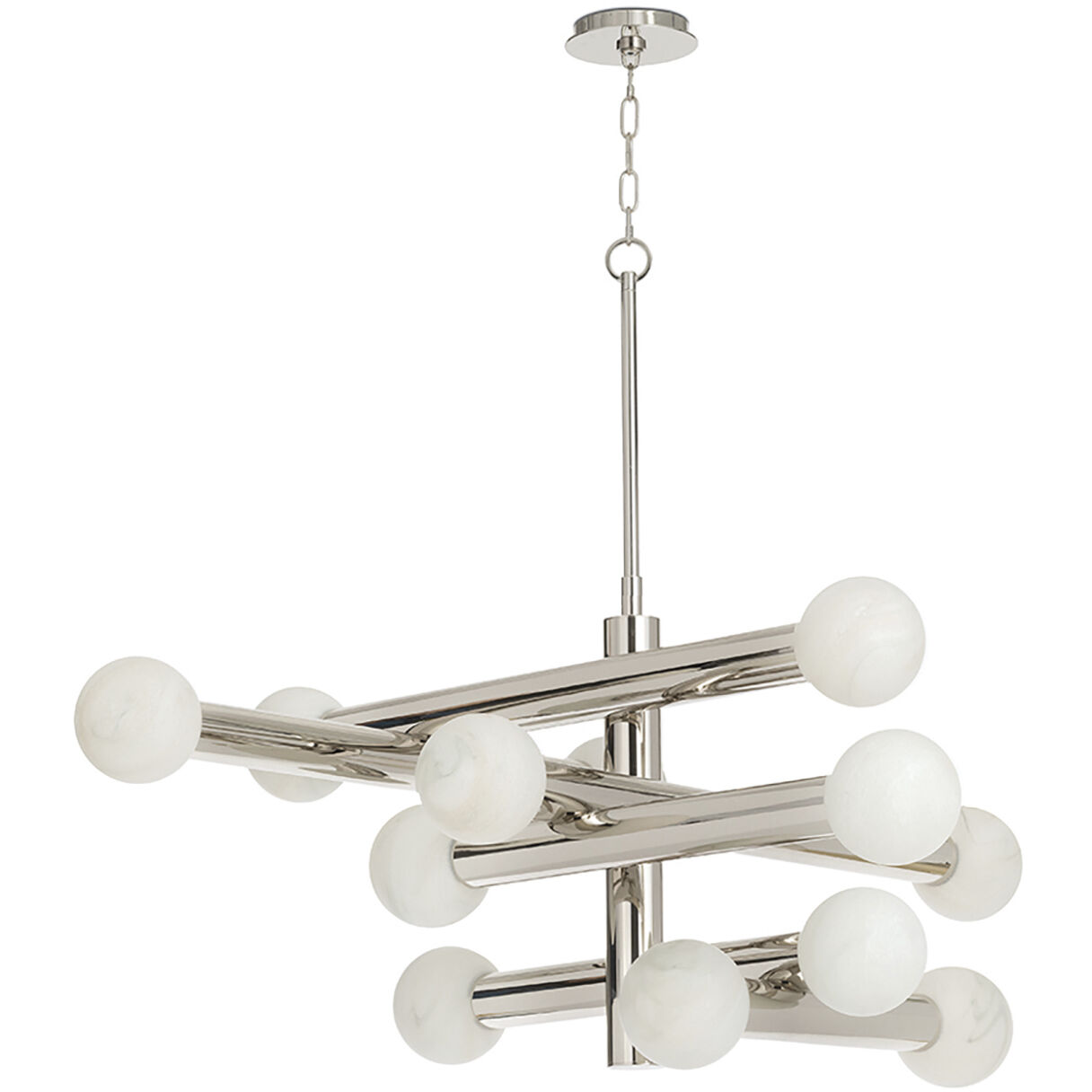 Dion LED 40.5 inch Polished Nickel Chandelier Ceiling Light